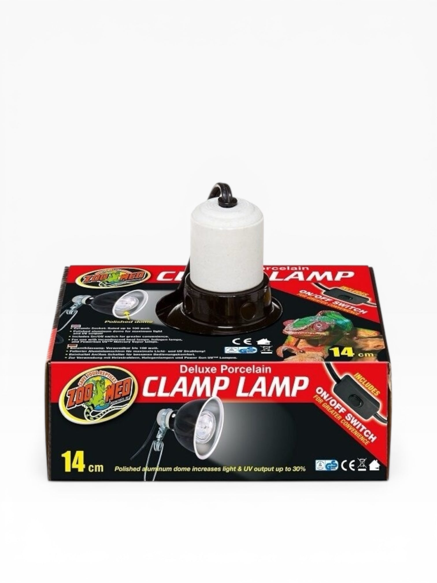 Zoo Med Deluxe Porcelain Clamp Lamp 14 cm